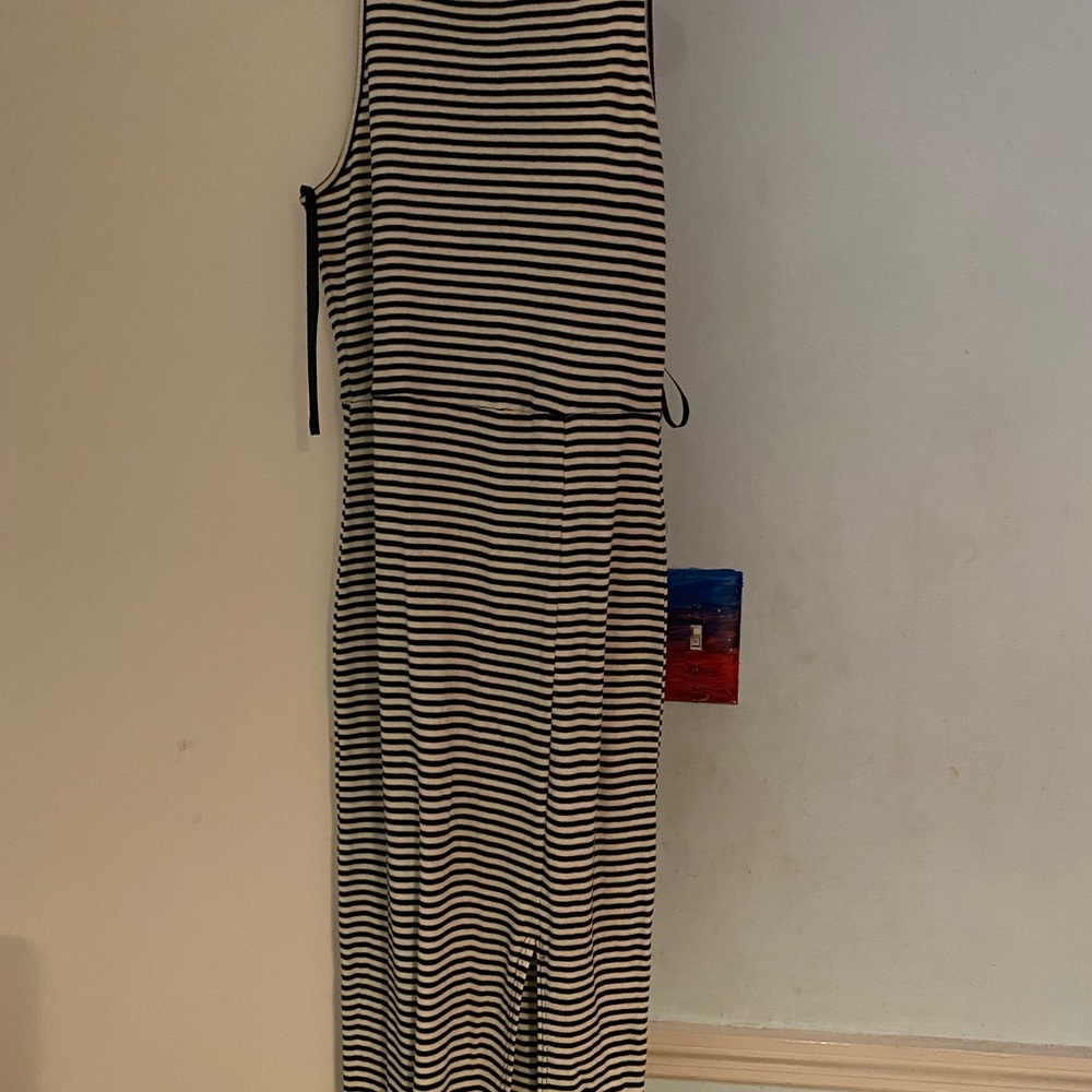 Black and white maxi dress